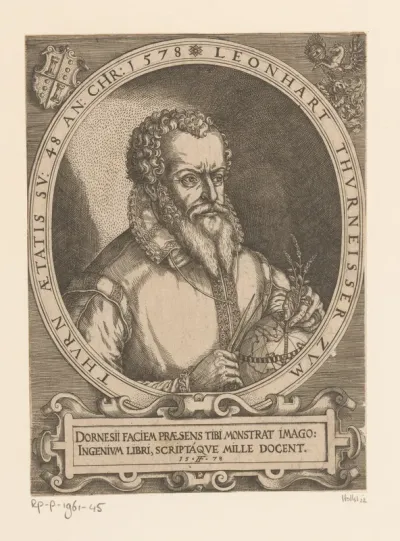 Portret van Leonhard Thurneisser op 48-jarige leeftijd