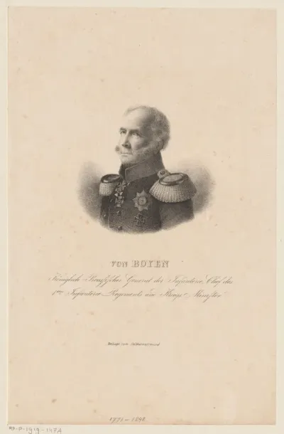 Portret van Leopold Hermann Ludwig von Boyen