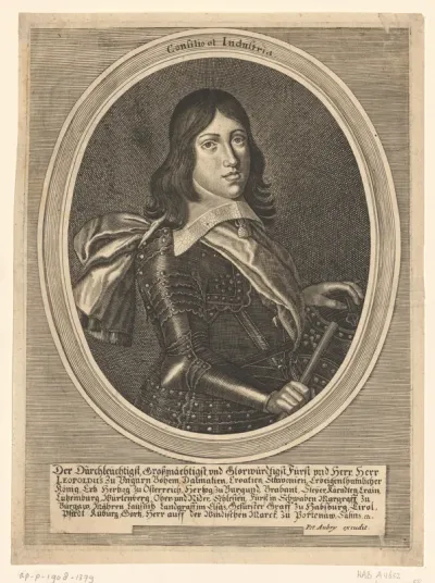 Portret van Leopold I als aartshertog en koning van Hongarije en de Bohemen