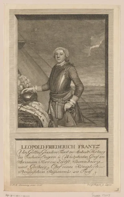 Portret van Leopold III Frederik Frans van Anhalt-Dessau