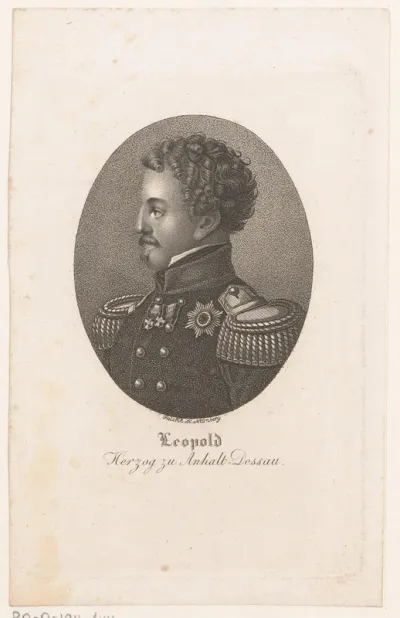 Portret van Leopold IV Friedrich Herzog von Anhalt-Dessau