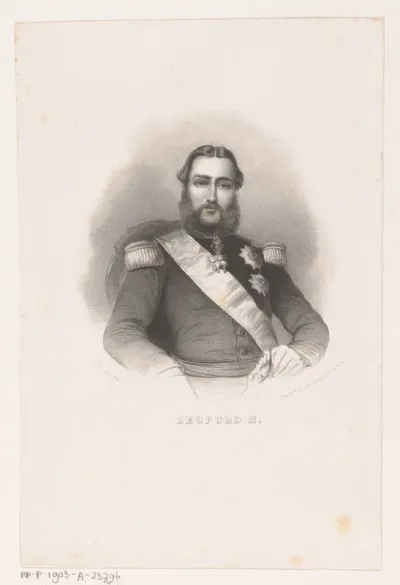 Portret van Leopold Lodewijk Filips Maria Victor, koning van België