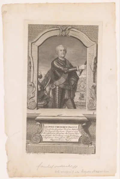 Portret van Leopold Maximilian von Anhalt-Dessau