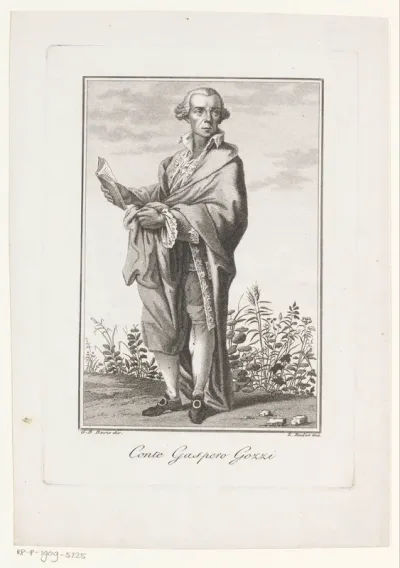 Portret van letterkundige Gasparo Gozzi