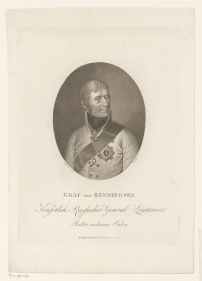 Portret van Levin August Gottlieb Graf von Bennigsen