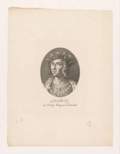 Portret van Lodewijk de Heilige, koning van Frankrijk