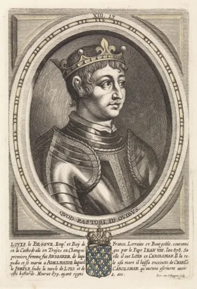 Portret van Lodewijk de Stamelaar, koning van Frankrijk