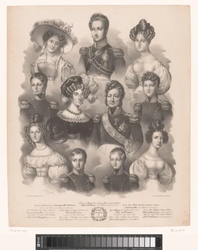 Portret van Lodewijk Filips I en zijn familie