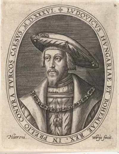 Portret van Lodewijk II, koning van Bohemen en Hongarije
