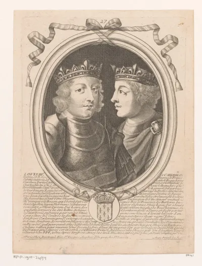 Portret van Lodewijk III en Karloman II