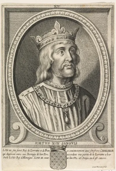 Portret van Lodewijk III, koning van Frankrijk