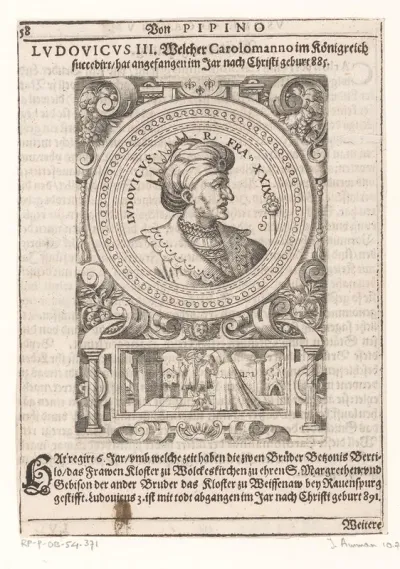 Portret van Lodewijk III, koning van Frankrijk