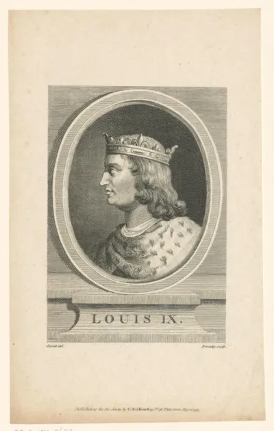 Portret van Lodewijk IX van Frankrijk, in profiel