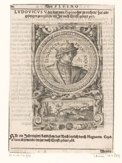 Portret van Lodewijk V, koning van West-Francië