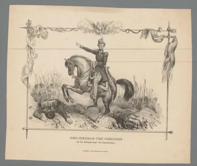 Portret van Lodewijk van Orléans te paard