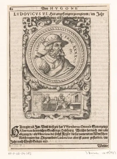 Portret van Lodewijk VI, koning van Frankrijk