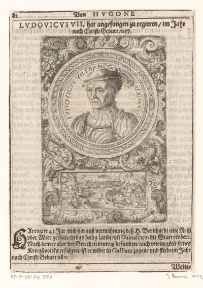 Portret van Lodewijk VII, koning van Frankrijk