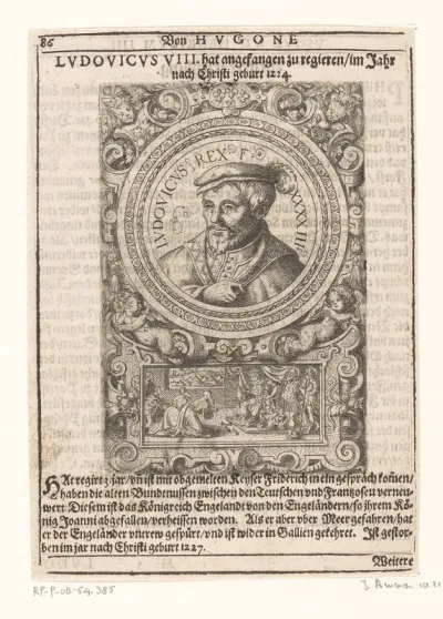 Portret van Lodewijk VIII, koning van Frankrijk