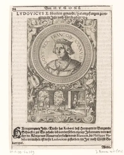 Portret van Lodewijk X, koning van Frankrijk