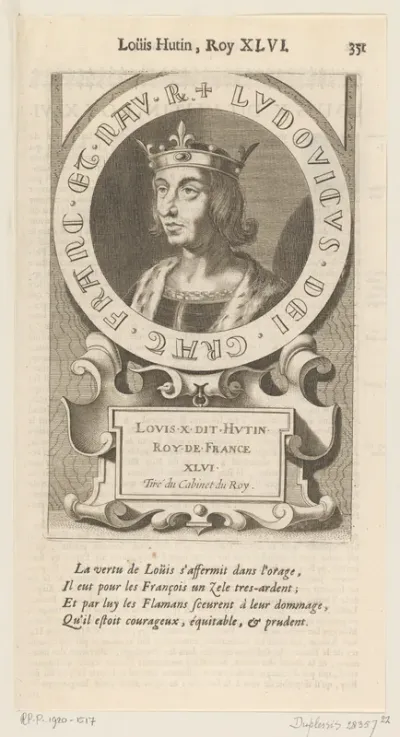 Portret van Lodewijk X, koning van Frankrijk