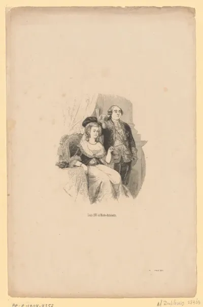 Portret van Lodewijk XVI en Marie Antoinette