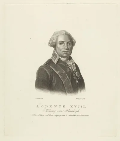 Portret van Lodewijk XVIII, koning van Frankrijk