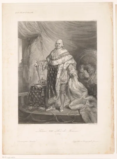 Portret van Lodewijk XVIII, koning van Frankrijk