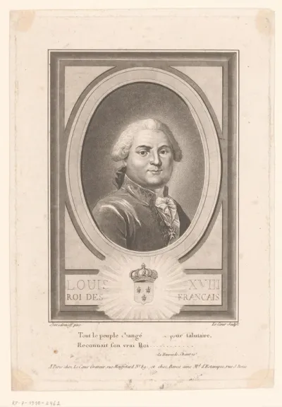 Portret van Lodewijk XVIII van Frankrijk