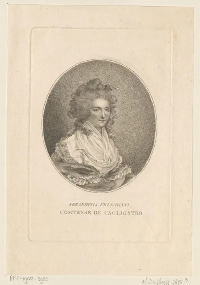 Portret van Lorenza Seraphina Feliciani, gravin van Cagliostro