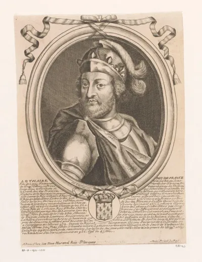 Portret van Lotharius, koning van Frankrijk