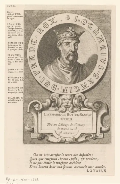 Portret van Lotharius van Frankrijk