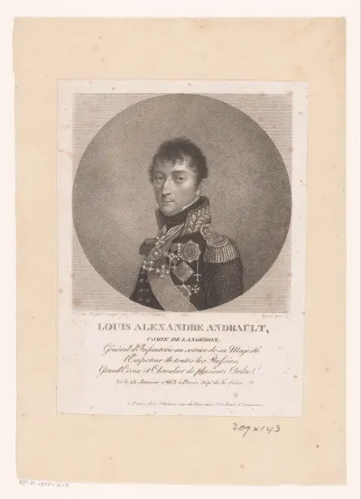 Portret van Louis Alexandre Andrault de Langeron