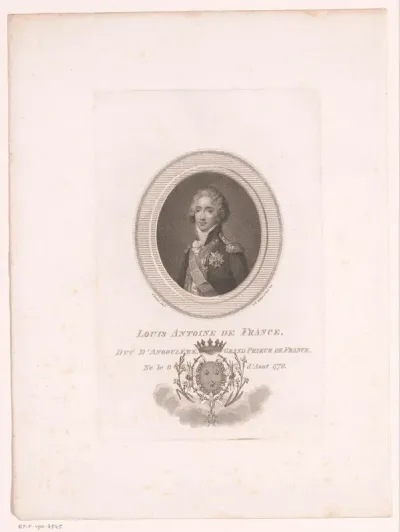 Portret van Louis Antoine d'Artois, duc d'Angoulême
