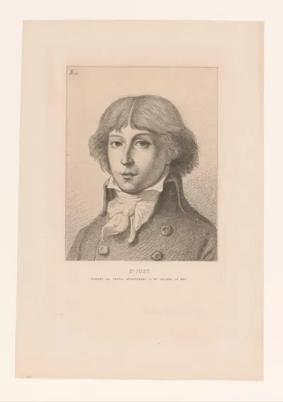 Portret van Louis Antoine Leon de Saint-Just
