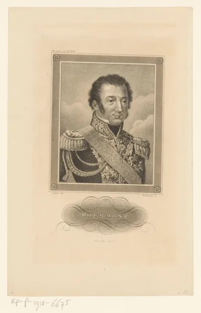 Portret van Louis Auguste Victor de Ghaises de Bourmont
