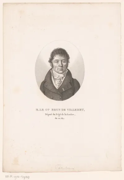 Portret van Louis Bertrand Pierre Brun de Villeret