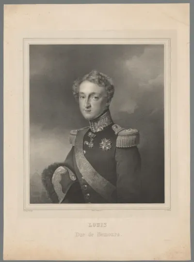 Portret van Louis Charles Philippe Raphael van Orléans, hertog van Nemours