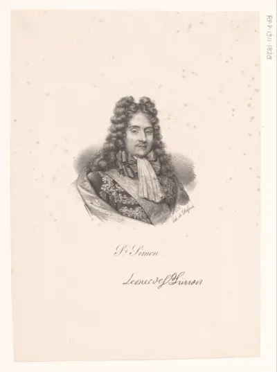 Portret van Louis de Rouvroy de Saint-Simon