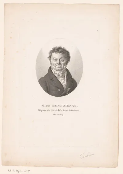 Portret van Louis Rousseau de Saint Aignan