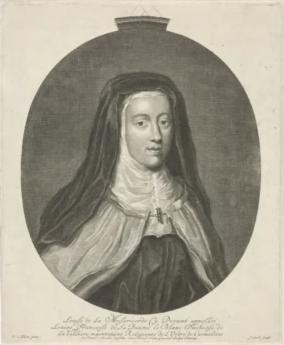 Portret van Louise de la Misericorde, alias Françoise de La Baume Le Blanc de la Vallière