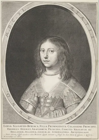 Portret van Louise Henriëtte, prinses van Oranje, op 12-jarige leeftijd