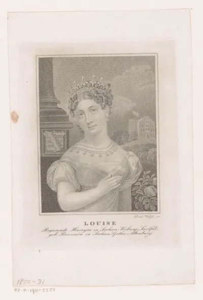 Portret van Louise, Herzogin von Sachsen-Coburg-Saalfeld