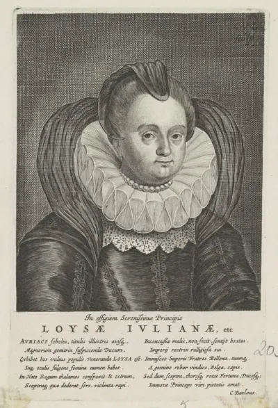 Portret van Louise Juliana, prinses van Oranje