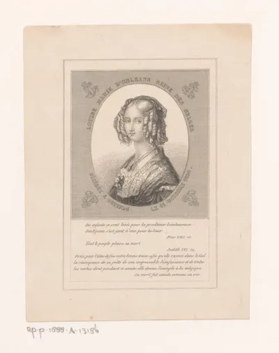 Portret van Louise Marie, koningin van België