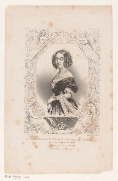 Portret van Louise Marie Thérèse Charlotte Isabelle van Orléans, koningin van België
