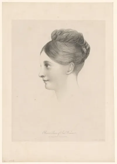Portret van Louise Wilhelmine Adelaide of Saxe-Weimar