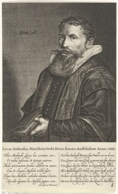 Portret van Lucas Ambrosius, predikant