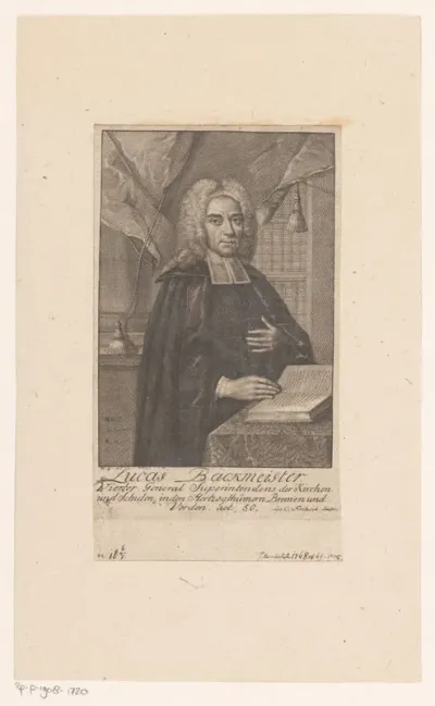 Portret van Lucas Bacmeister op 50-jarige leeftijd