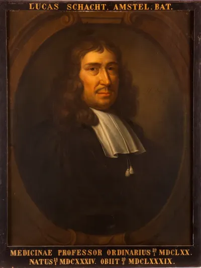 Portret van Lucas Schacht, hoogleraar Geneeskunde te Leiden