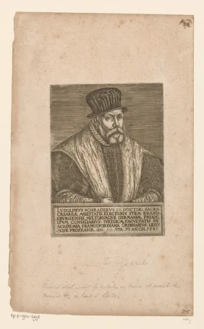 Portret van Ludolf Schrader op 50-jarige leeftijd